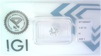 Pietra certificata Sommer Gioielli in Diamante Diamante 1.07 Ct DIA CT 1.07 VVS1/H - DIA CT 1.07 VVS1/H